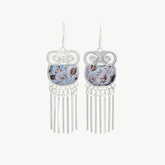 Moonlit Owl Drop Earrings