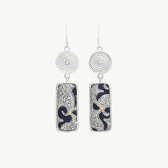 Tangerine Sunburst Drop Earrings