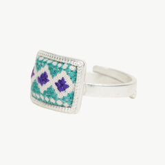 Purple Knots Signet Ring