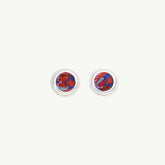 Red Nostalgia Round Stud Earrings