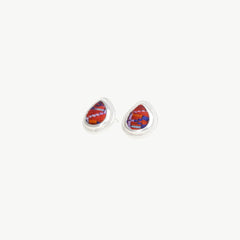 Red Nostalgia Droplet Stud Earrings